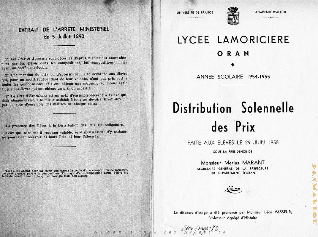 LYCEE LAMORICIERE DISTRIBUTIONS PRIX  29 JUIN 1955   (2).JPG